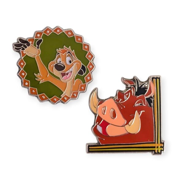Lion King Disney Pins: Timon and Pumbaa Portraits - Picture 1 of 4